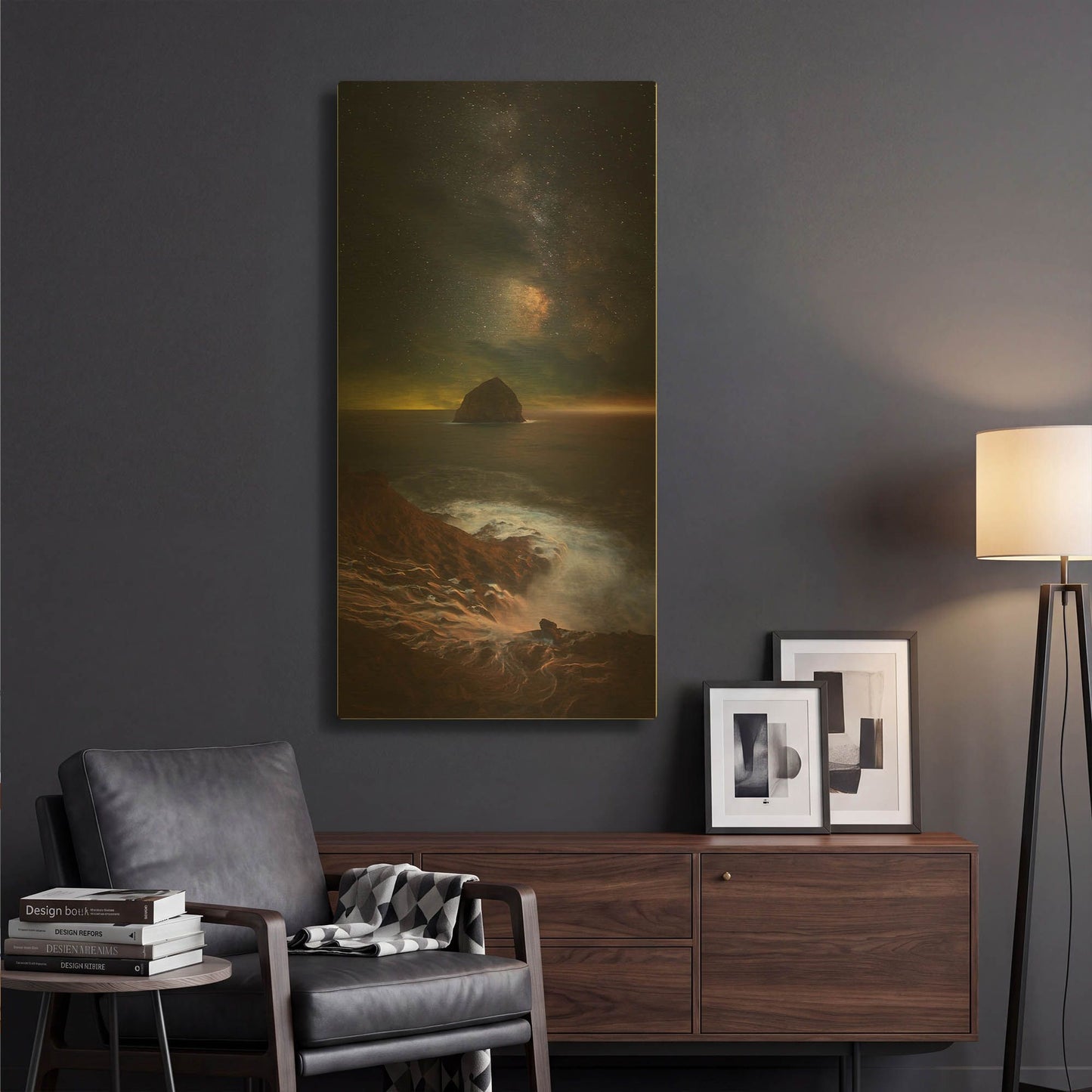'Kiwanda Skies' By Darren White Gold Metal Wall Art