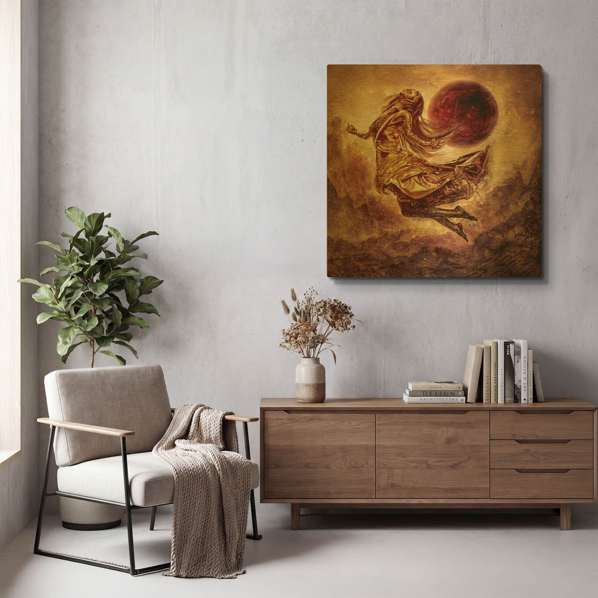 'Gilded' By Mario Sanchez Nevado Gold Metal Wall Art