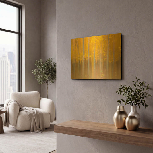 'Changing Seasons' By Darren White Gold Metal Wall Art