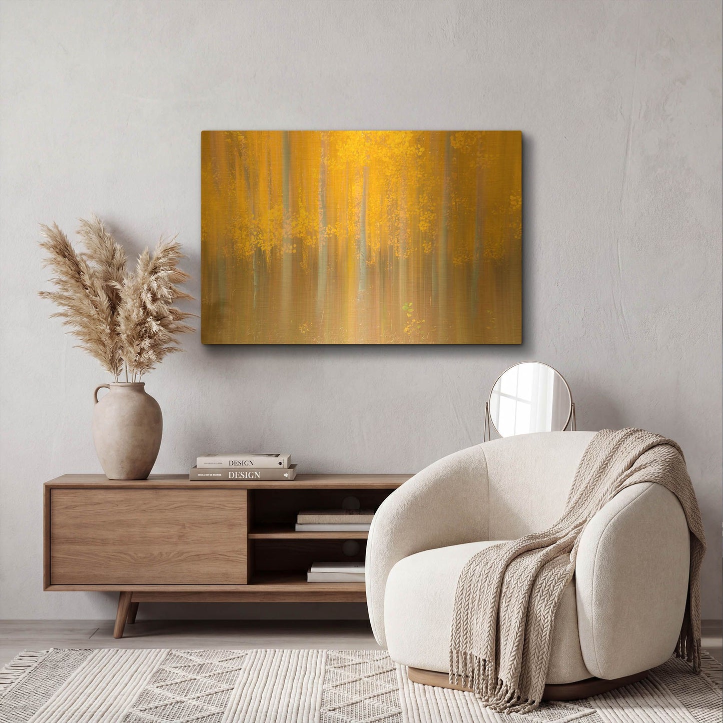 'Changing Seasons' By Darren White Gold Metal Wall Art
