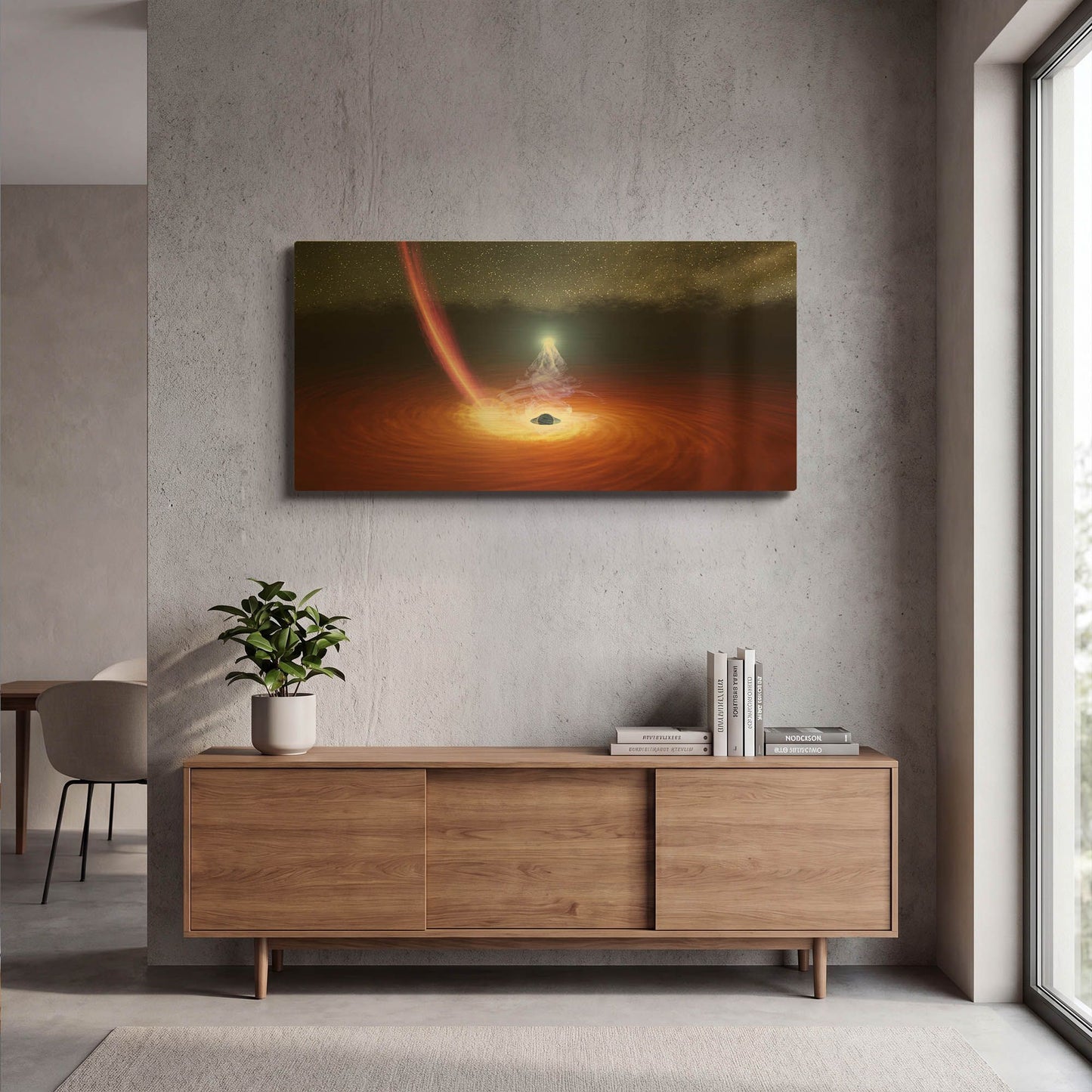 'Black Hole Corona' By NASA Space Photos Gold Metal Wall Art