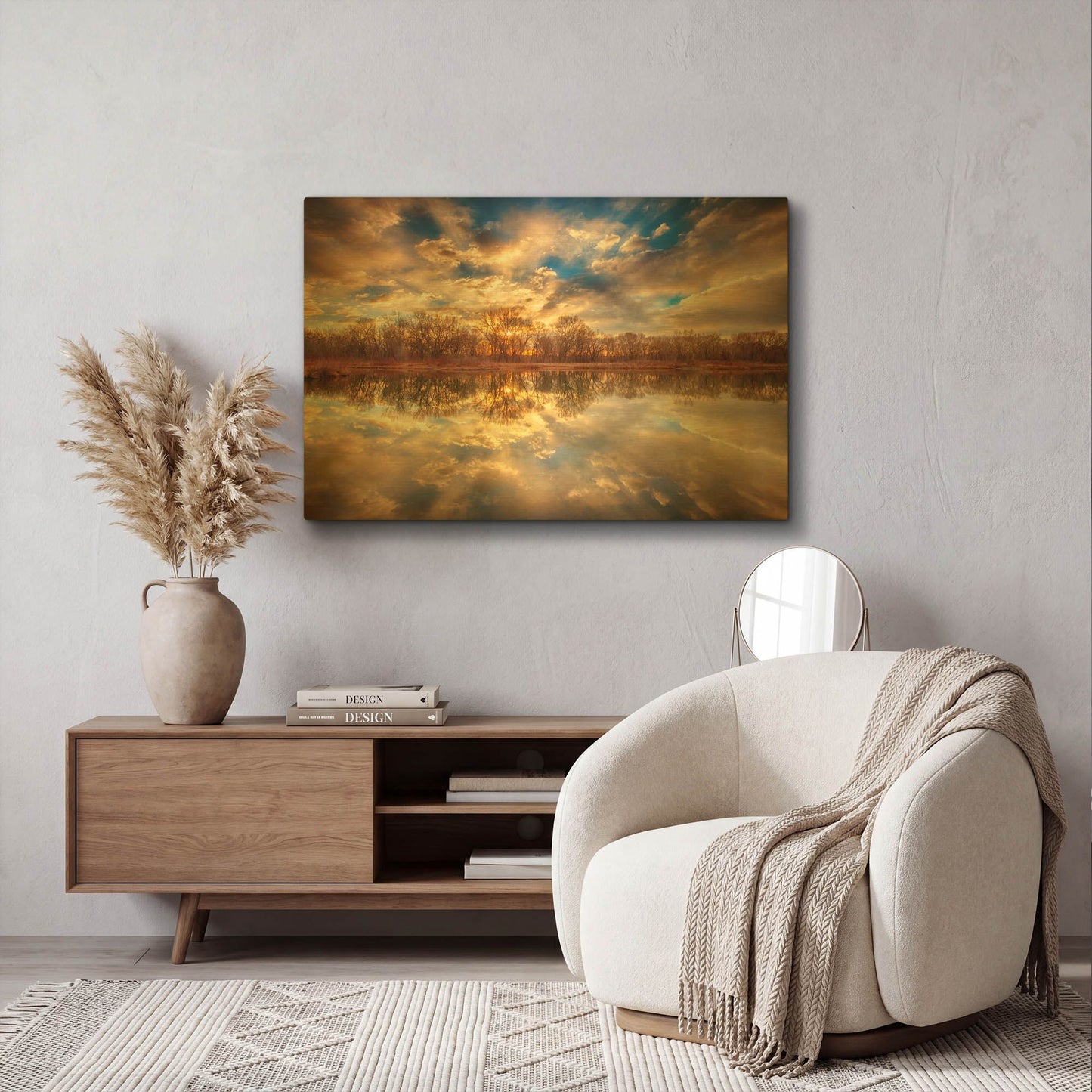'Chatfield Sunrise' By Darren White Gold Metal Wall Art