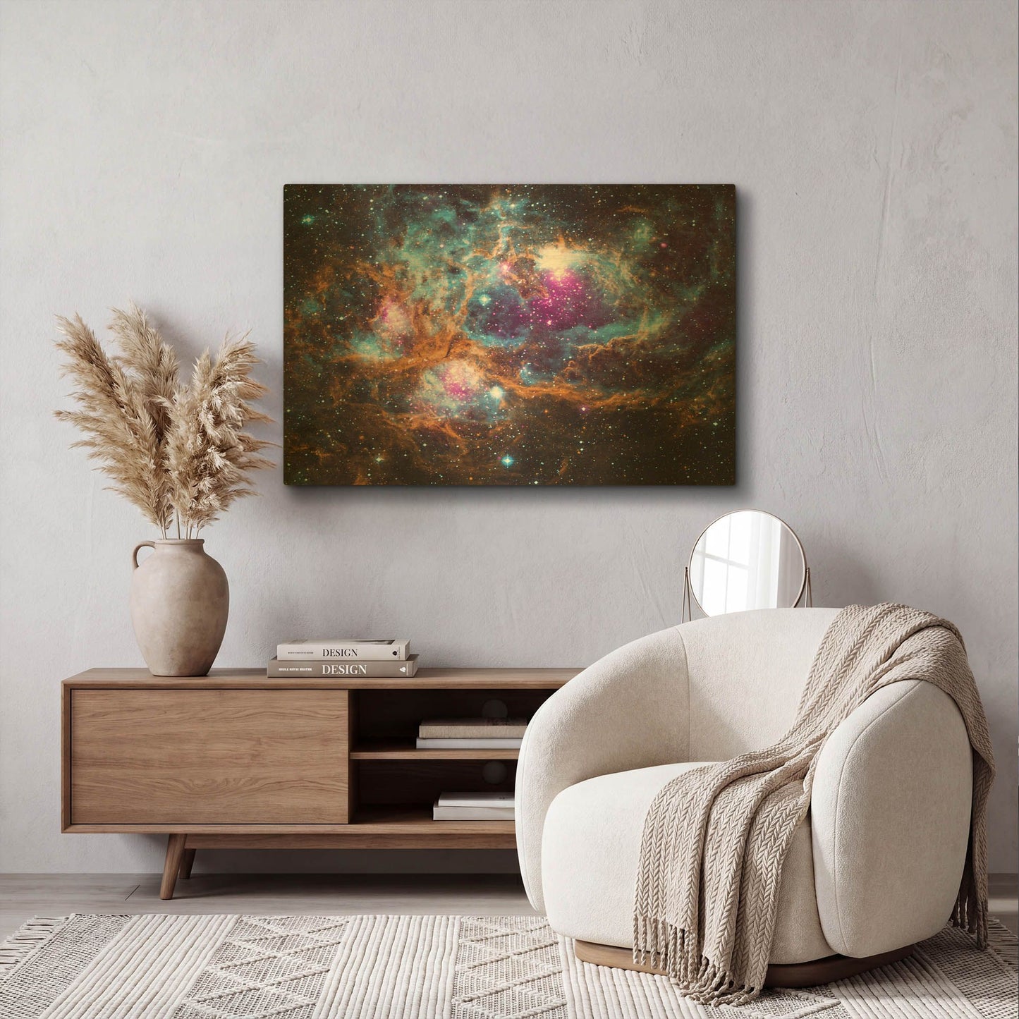 'Cosmic Winert Wonderland' By NASA Space Photos Gold Metal Wall Art