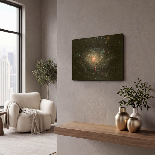'Messier 33' By NASA Space Photos Gold Metal Wall Art