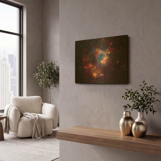 'NGC 1929 Superbubble' By NASA Space Photos Gold Metal Wall Art