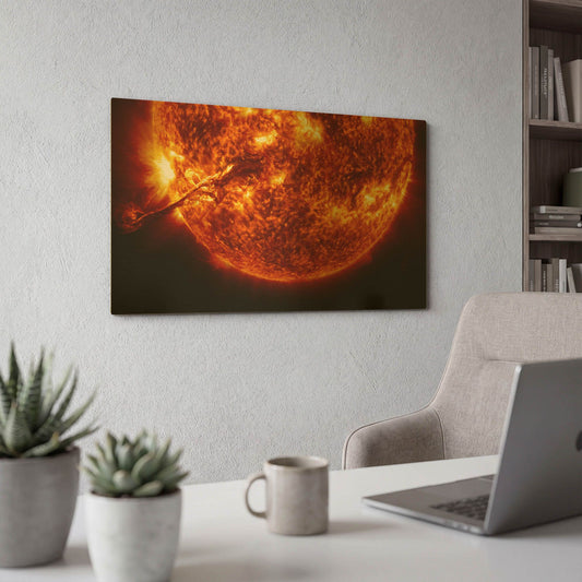 'Solar Flare' By NASA Space Photos Gold Metal Wall Art