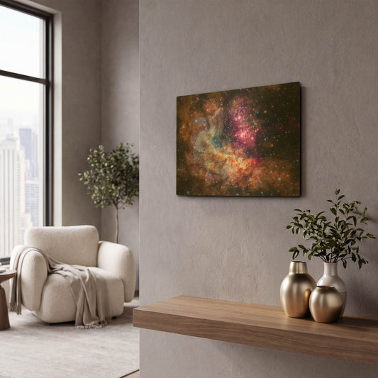 'Westerlund 2' By NASA Space Photos Gold Metal Wall Art