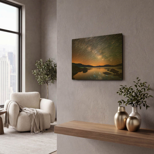 'Comet Storm copy copy' By Darren White Gold Metal Wall Art