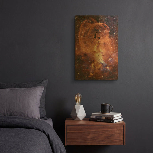 'NGC 3576 Nebula' By NASA Space Photos Gold Metal Wall Art
