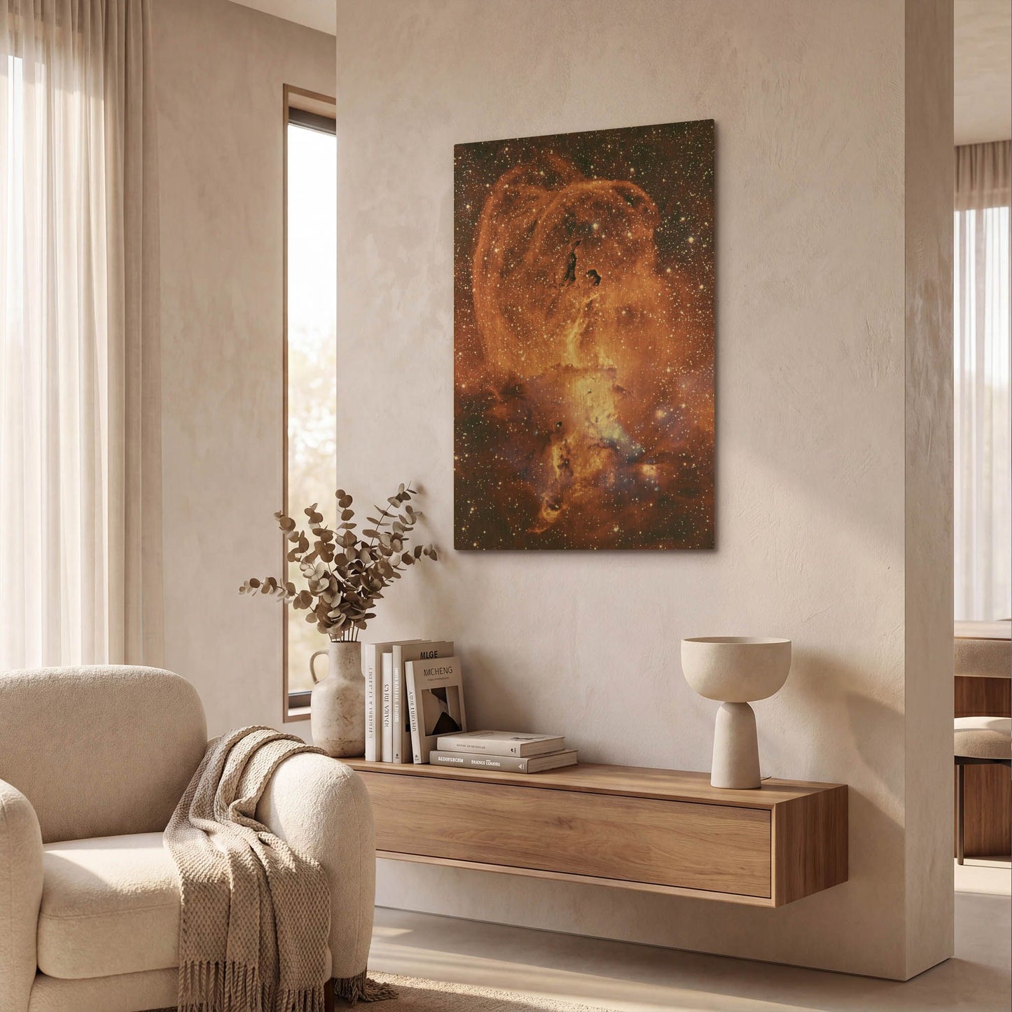 'NGC 3576 Nebula' By NASA Space Photos Gold Metal Wall Art