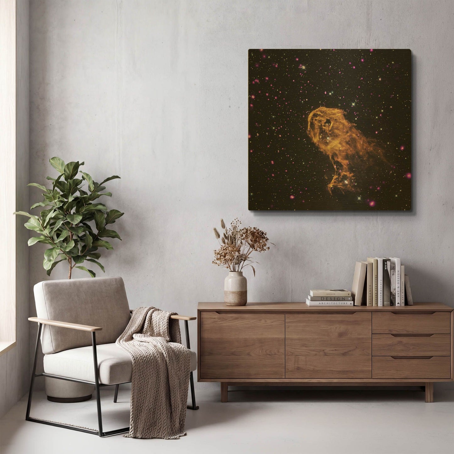 'Elephant Trunk Nebula' By NASA Space Photos Gold Metal Wall Art