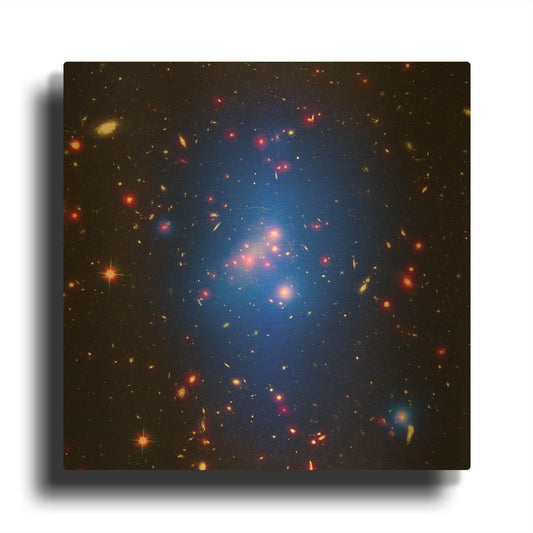 'Galaxy Cluster IDCS J1426' By NASA Space Photos Gold Metal Wall Art