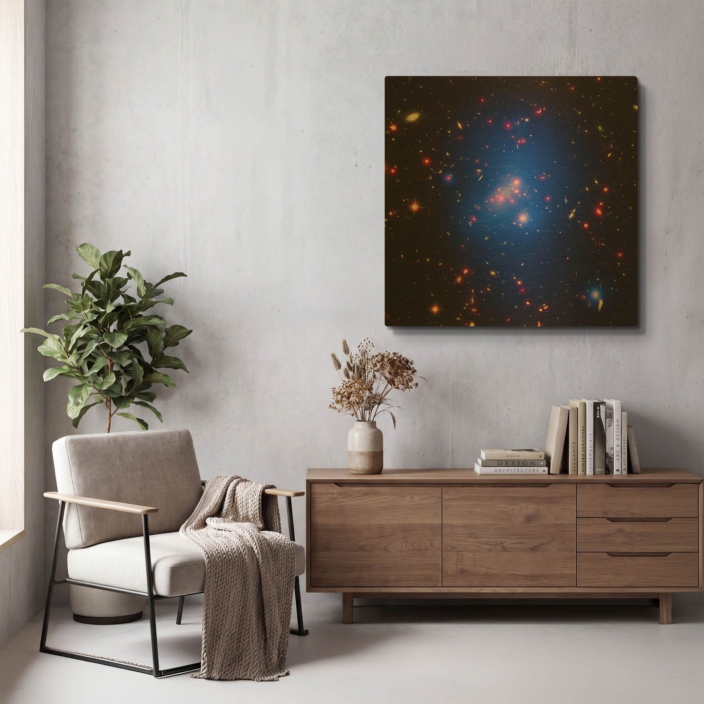 'Galaxy Cluster IDCS J1426' By NASA Space Photos Gold Metal Wall Art