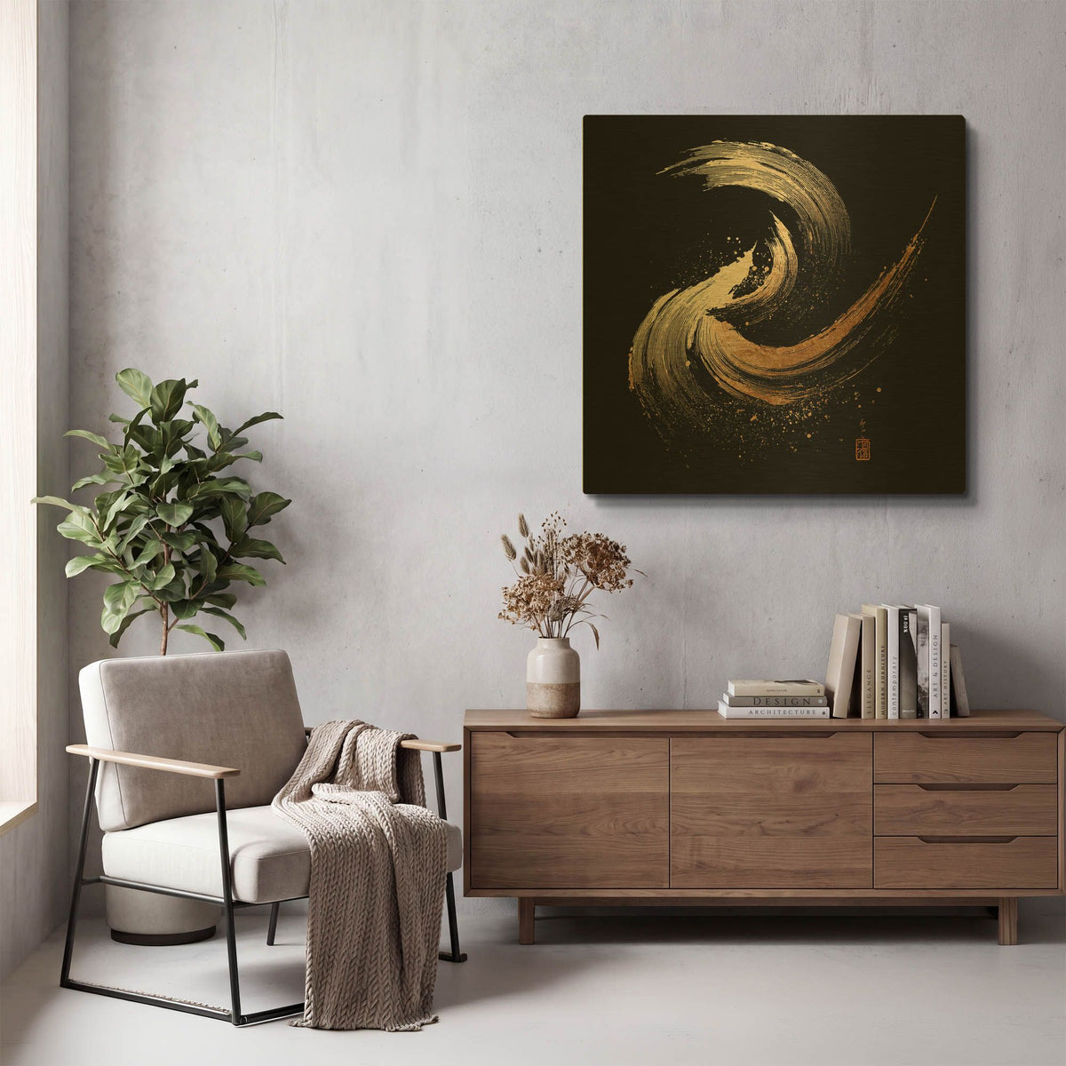 'Wind Of Karasawa' By Rich Monet Gold Metal Wall Art