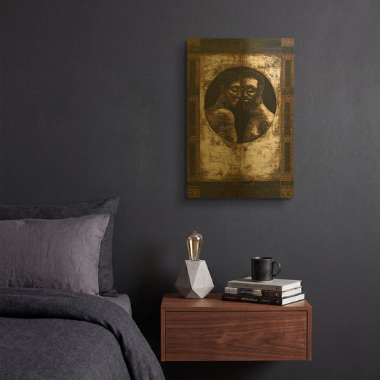 'Across The World' By Rich Monet Gold Metal Wall Art