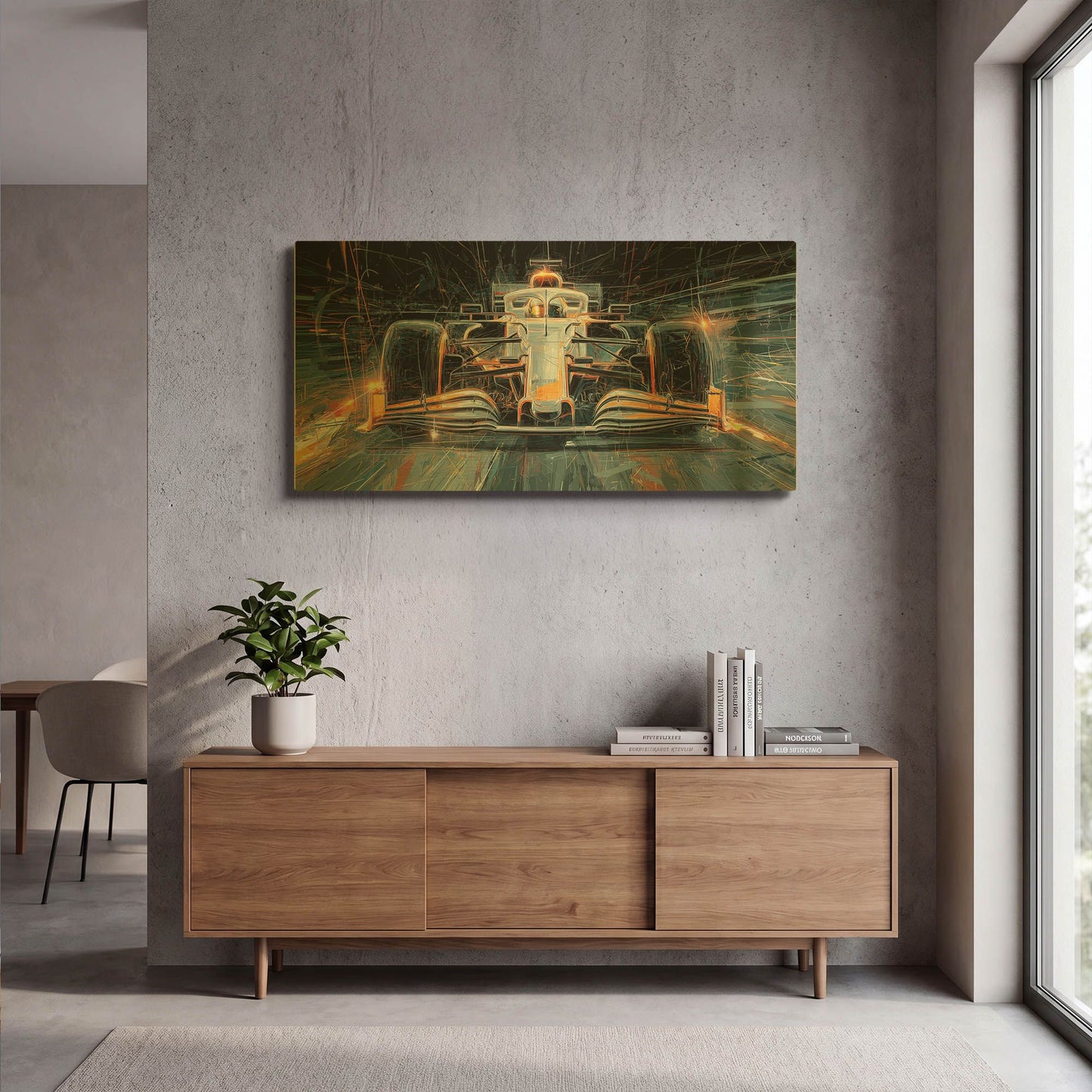 'Speed Demon Papaya' By Rich Monet Gold Metal Wall Art