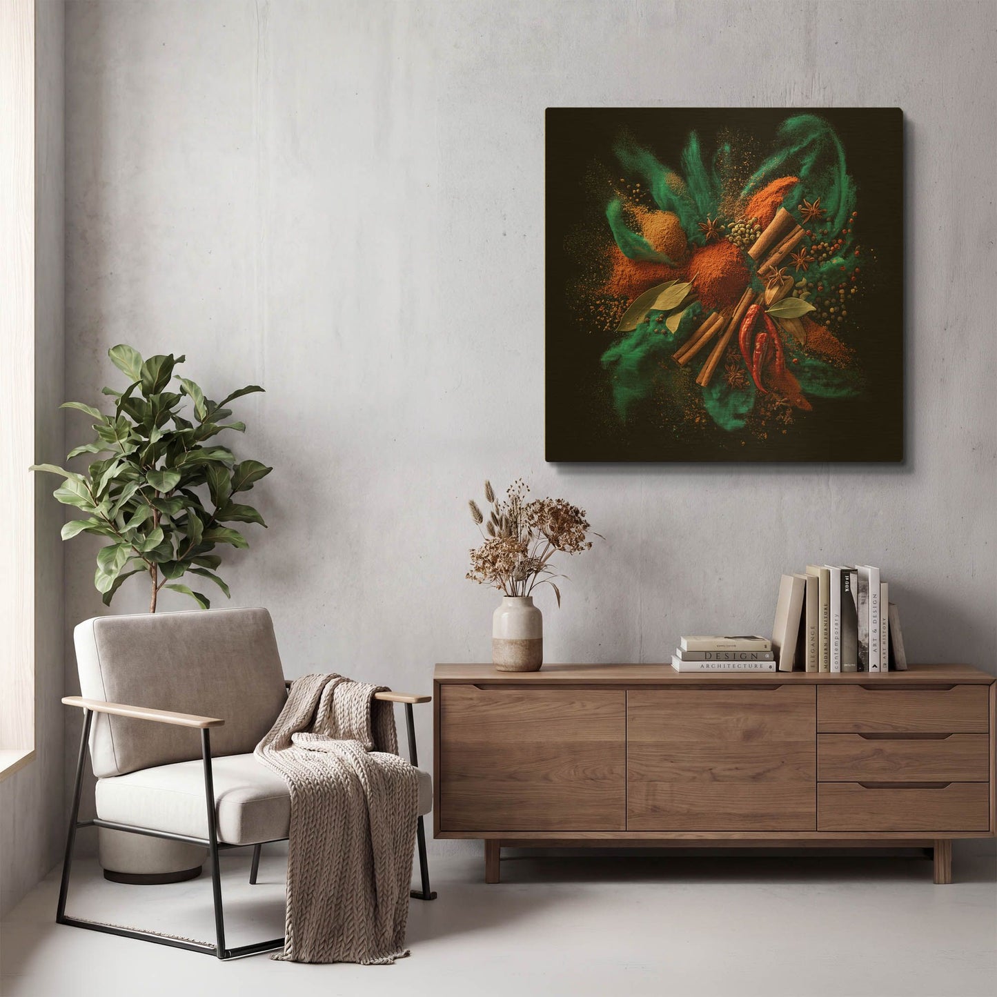 'Spice Medley 2' By Rich Monet Gold Metal Wall Art