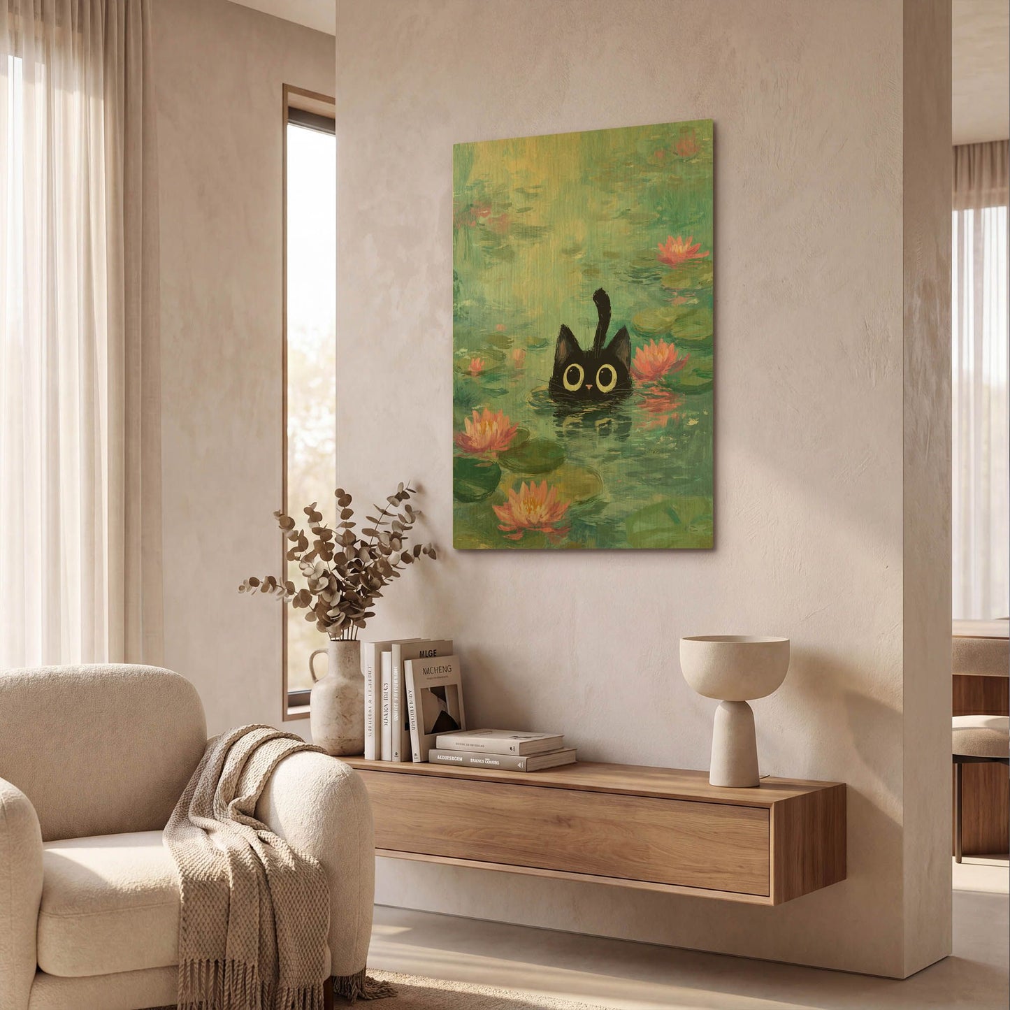 'Cat Fish' By Rich Monet Gold Metal Wall Art