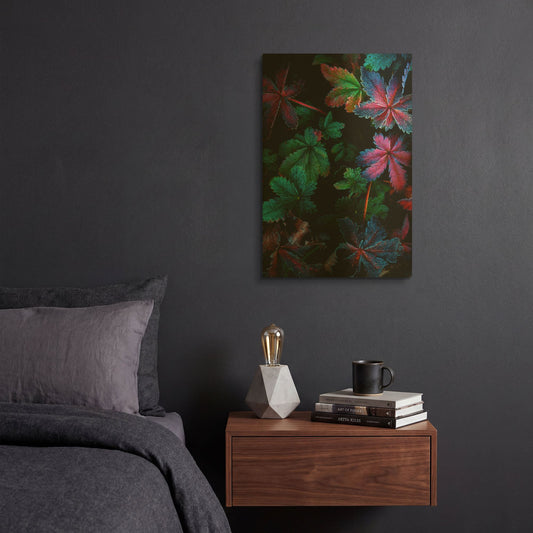 'Frosty Fall' By Darren White Gold Metal Wall Art