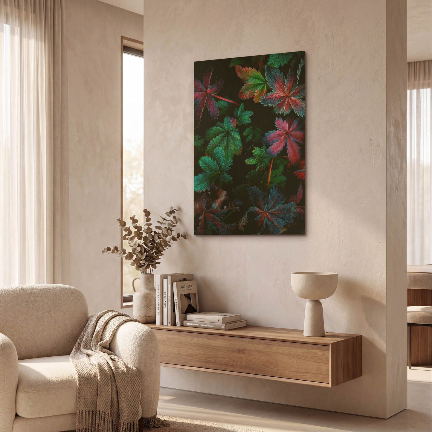 'Frosty Fall' By Darren White Gold Metal Wall Art