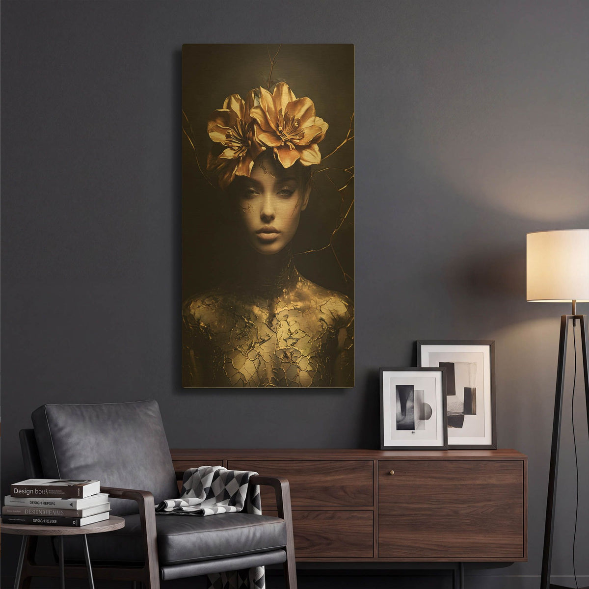 'Gold Goddess' By Rich Monet Gold Metal Wall Art
