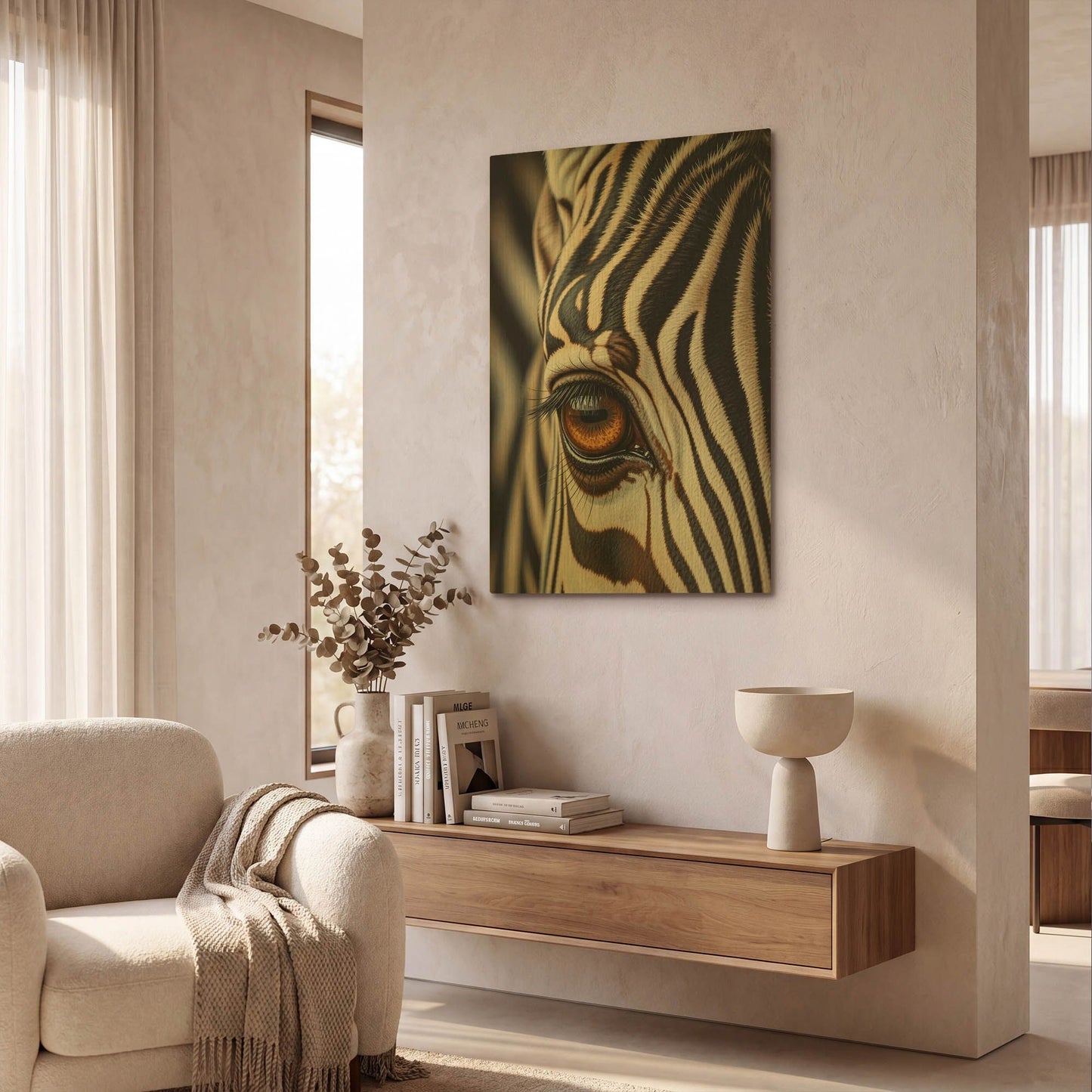 'I Am Zebra 2' By Rich Monet Gold Metal Wall Art