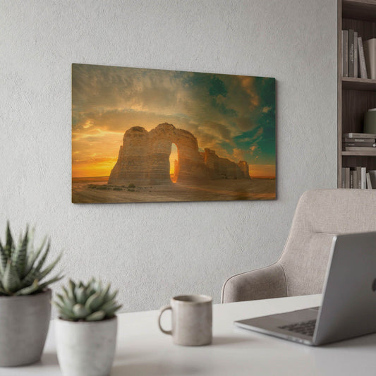 'Kansas Gold' By Darren White Gold Metal Wall Art