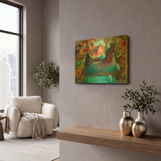 'Farm Fresh' By David Galchutt Gold Metal Wall Art