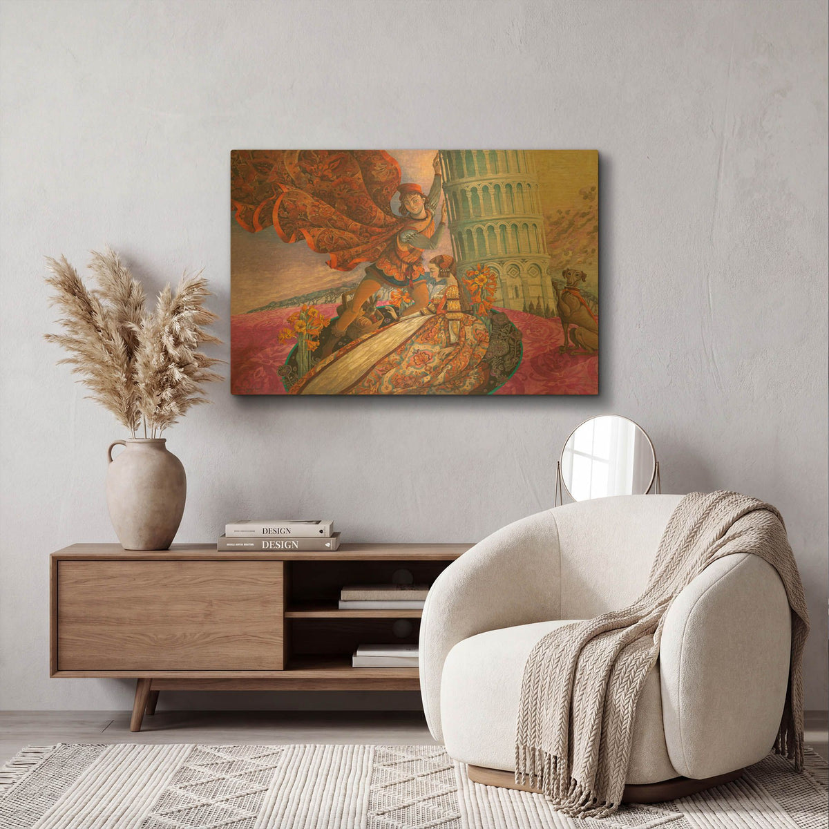 'Pisa' By David Galchutt Gold Metal Wall Art