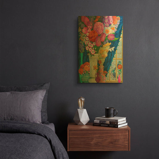 'The Florist' By David Galchutt Gold Metal Wall Art