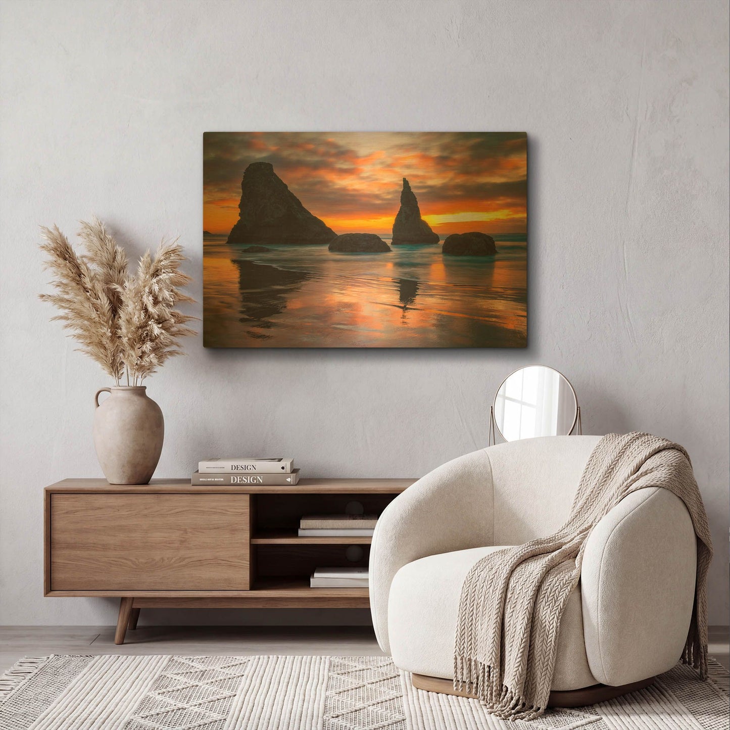 'Late Night Cloud Dance' By Darren White Gold Metal Wall Art