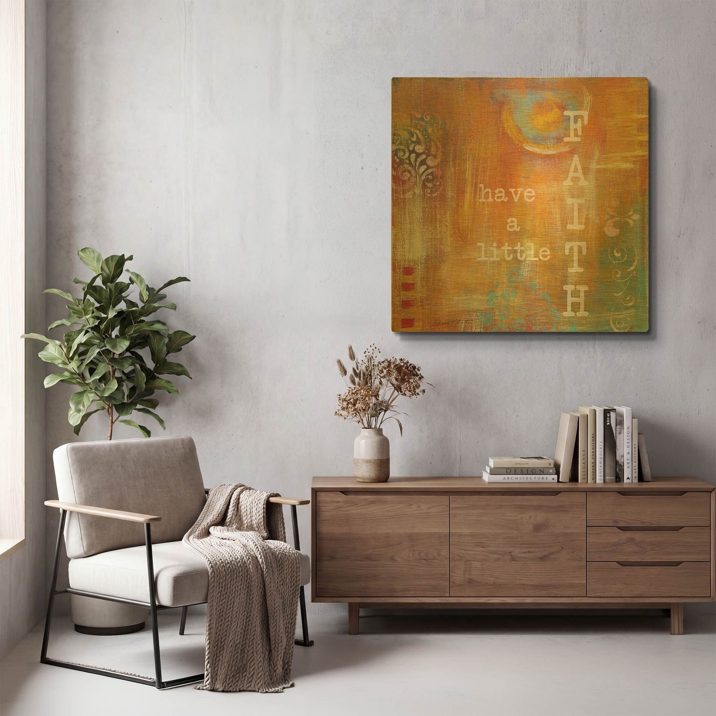 'Abstract Inspirations A' By Jean Plout Gold Metal Wall Art