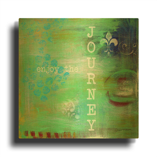 'Abstract Inspirations B' By Jean Plout Gold Metal Wall Art