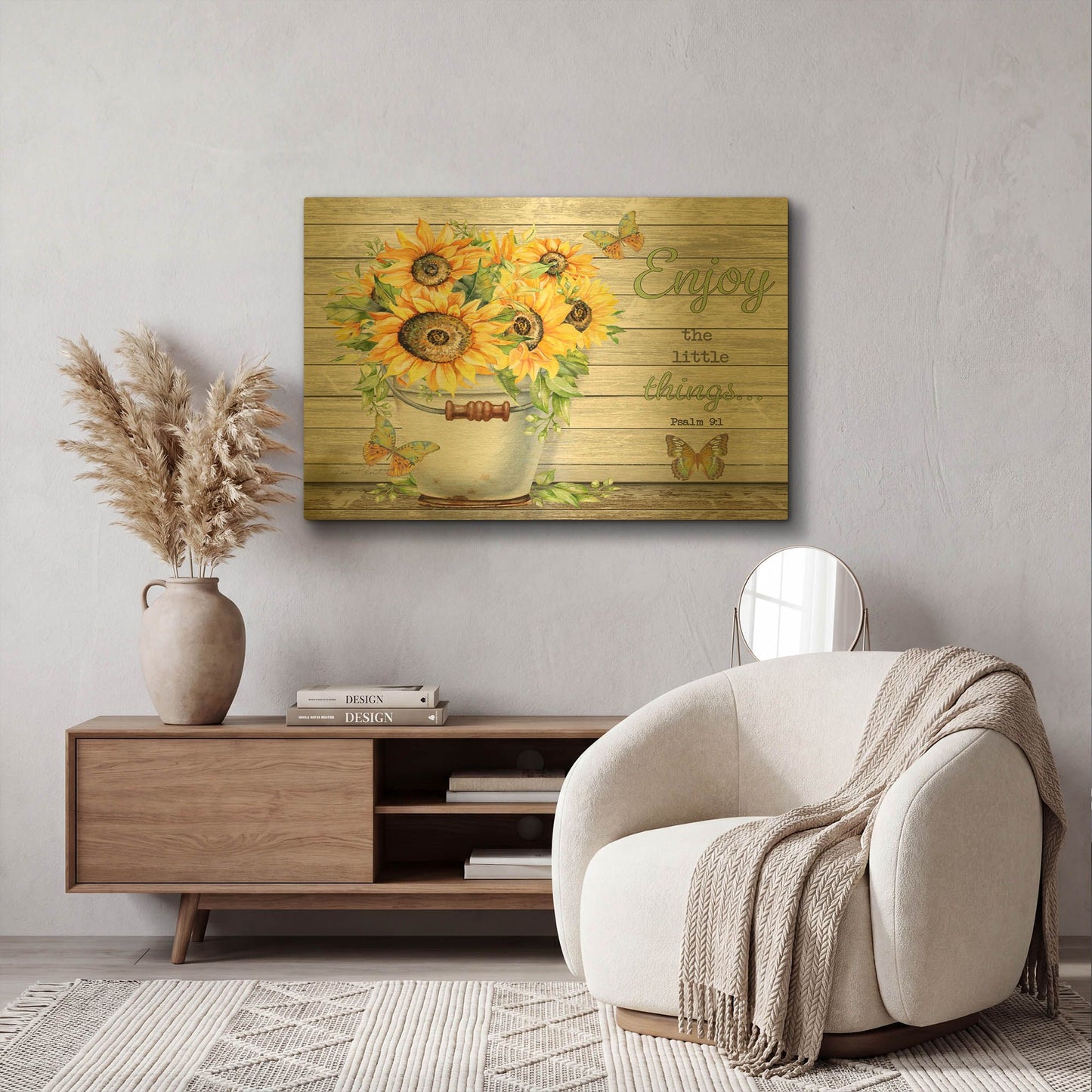 'Bouquets Of Inspiration G' By Jean Plout Gold Metal Wall Art