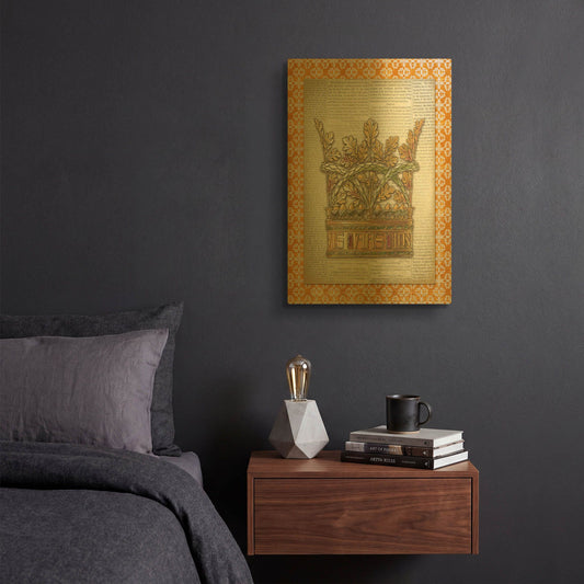 'Crowning Glory F' By Jean Plout Gold Metal Wall Art