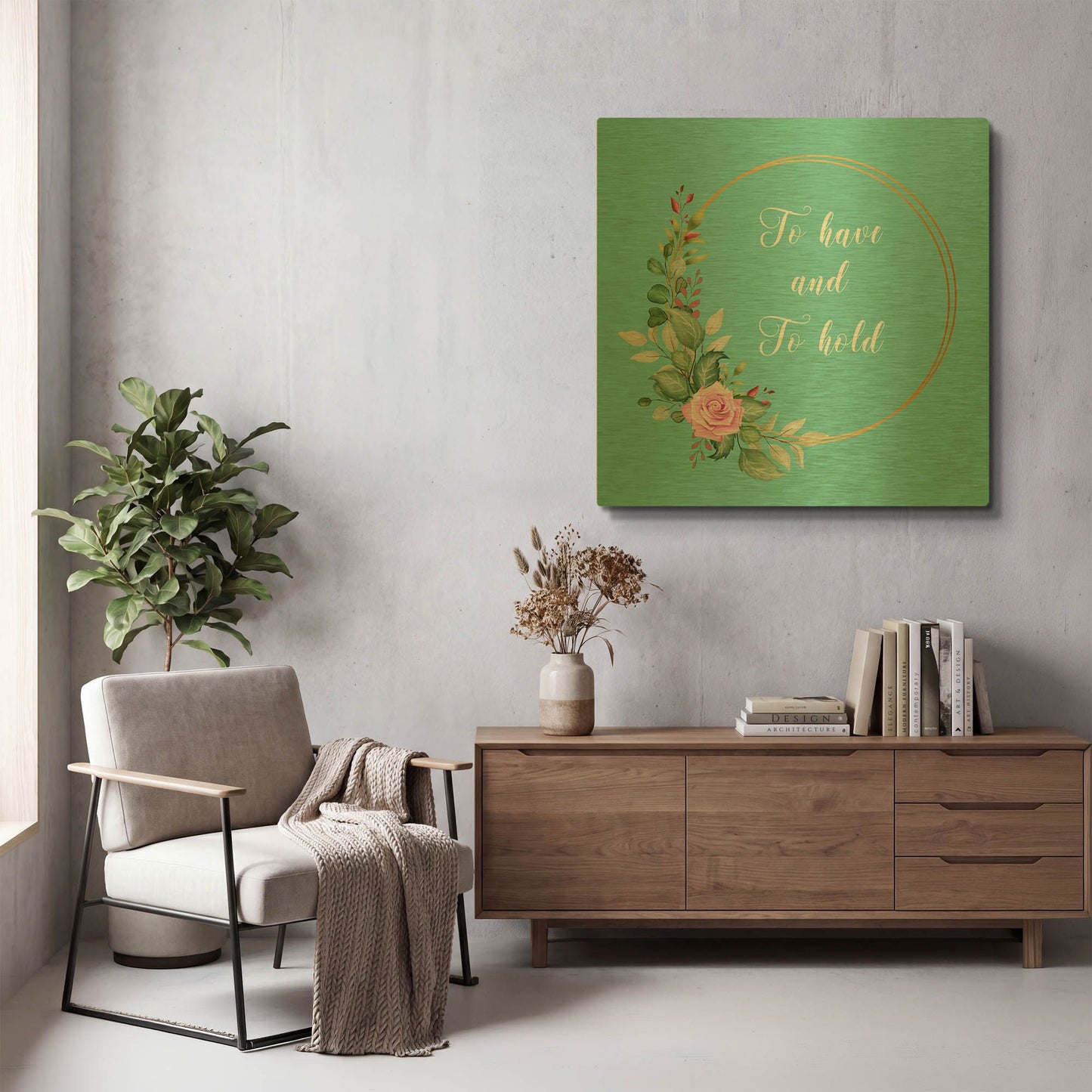 'Joyful Love' By Jean Plout Gold Metal Wall Art