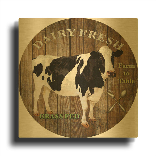 'Farm Fresh VII' By Jean Plout Gold Metal Wall Art