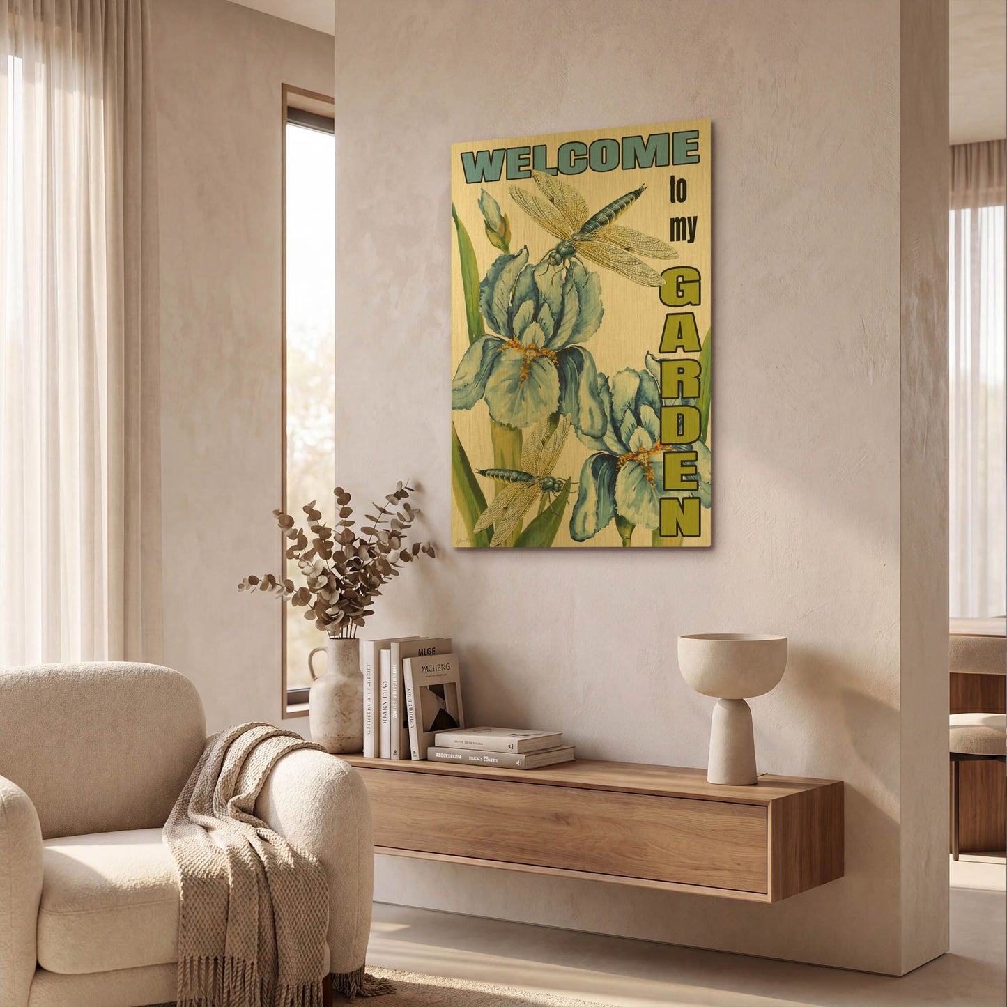 'Flag 5' By Jean Plout Gold Metal Wall Art