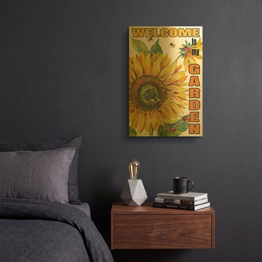 'Flag 4' By Jean Plout Gold Metal Wall Art