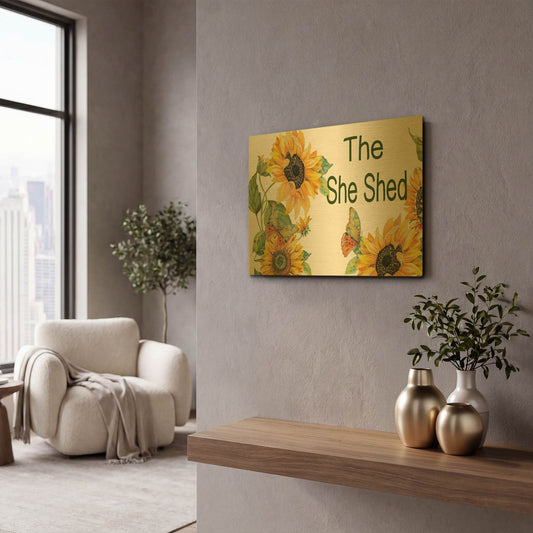 'Coco Matt' By Jean Plout Gold Metal Wall Art