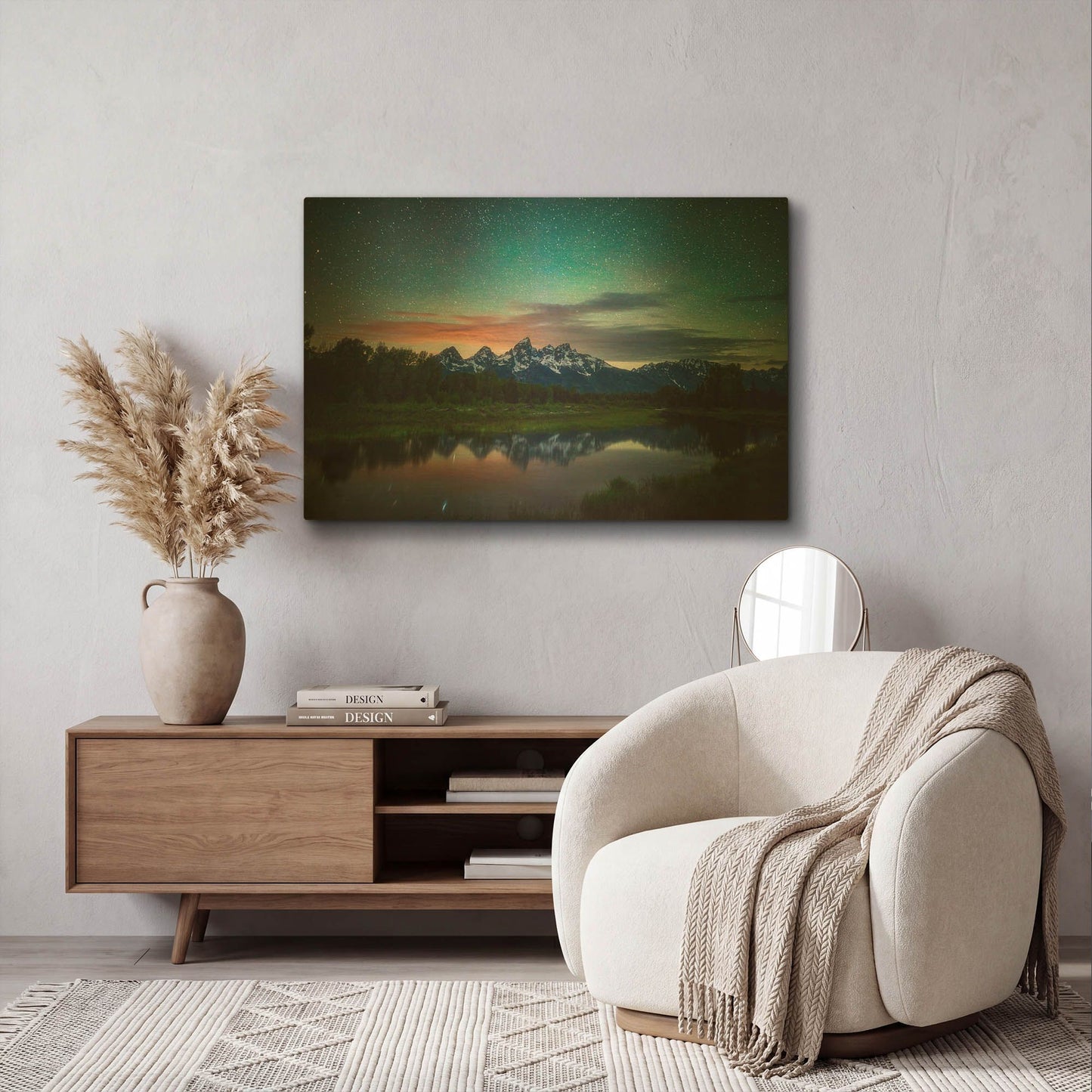 'Schwabacher Nights copy' By Darren White Gold Metal Wall Art