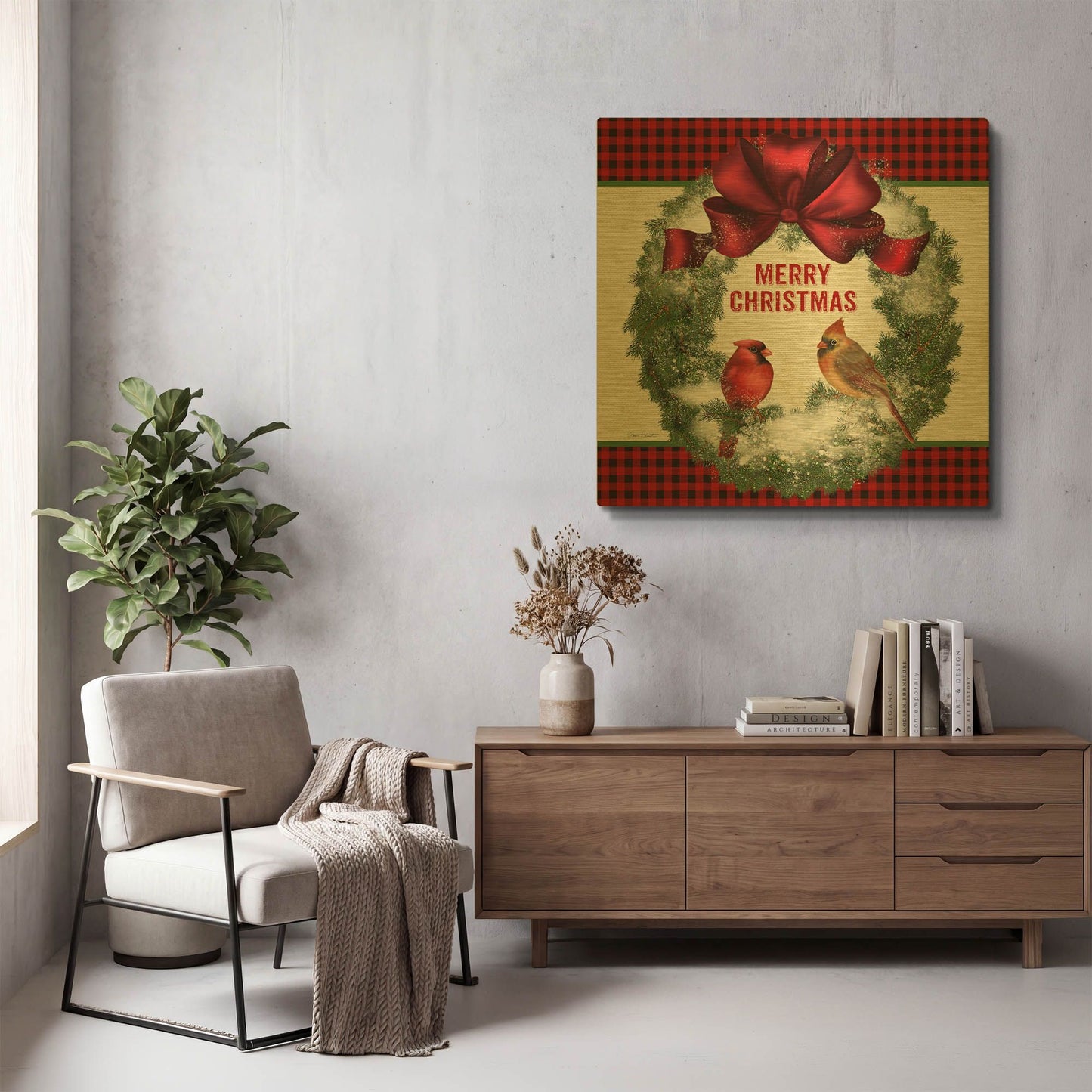 'Merry Christmas Love 1' By Jean Plout Gold Metal Wall Art