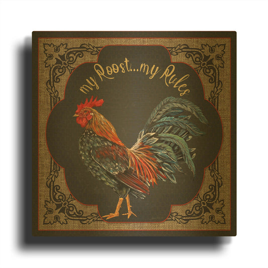 'Country Kitchen 2' By Jean Plout Gold Metal Wall Art