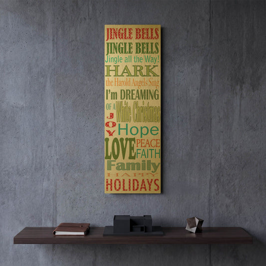 'Jingle Bells' By Jean Plout Gold Metal Wall Art