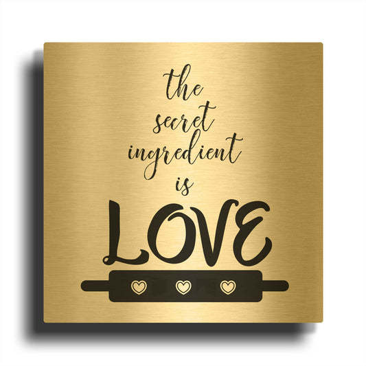 'Kitchen Signs H' By Jean Plout Gold Metal Wall Art