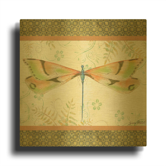 'Lebellule D' By Jean Plout Gold Metal Wall Art