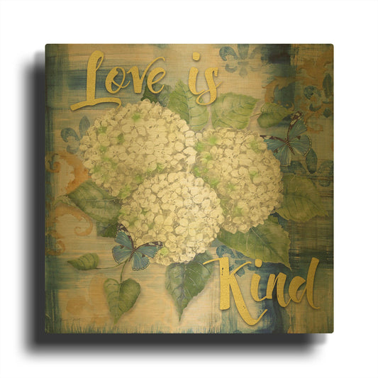 'Love Is A' By Jean Plout Gold Metal Wall Art