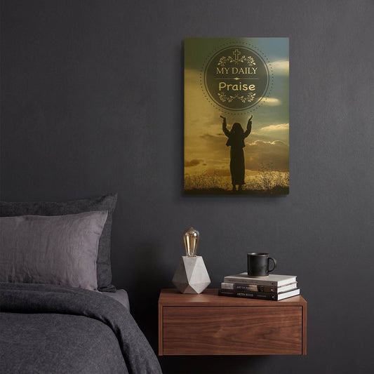 'My Daily Praise' By Jean Plout Gold Metal Wall Art