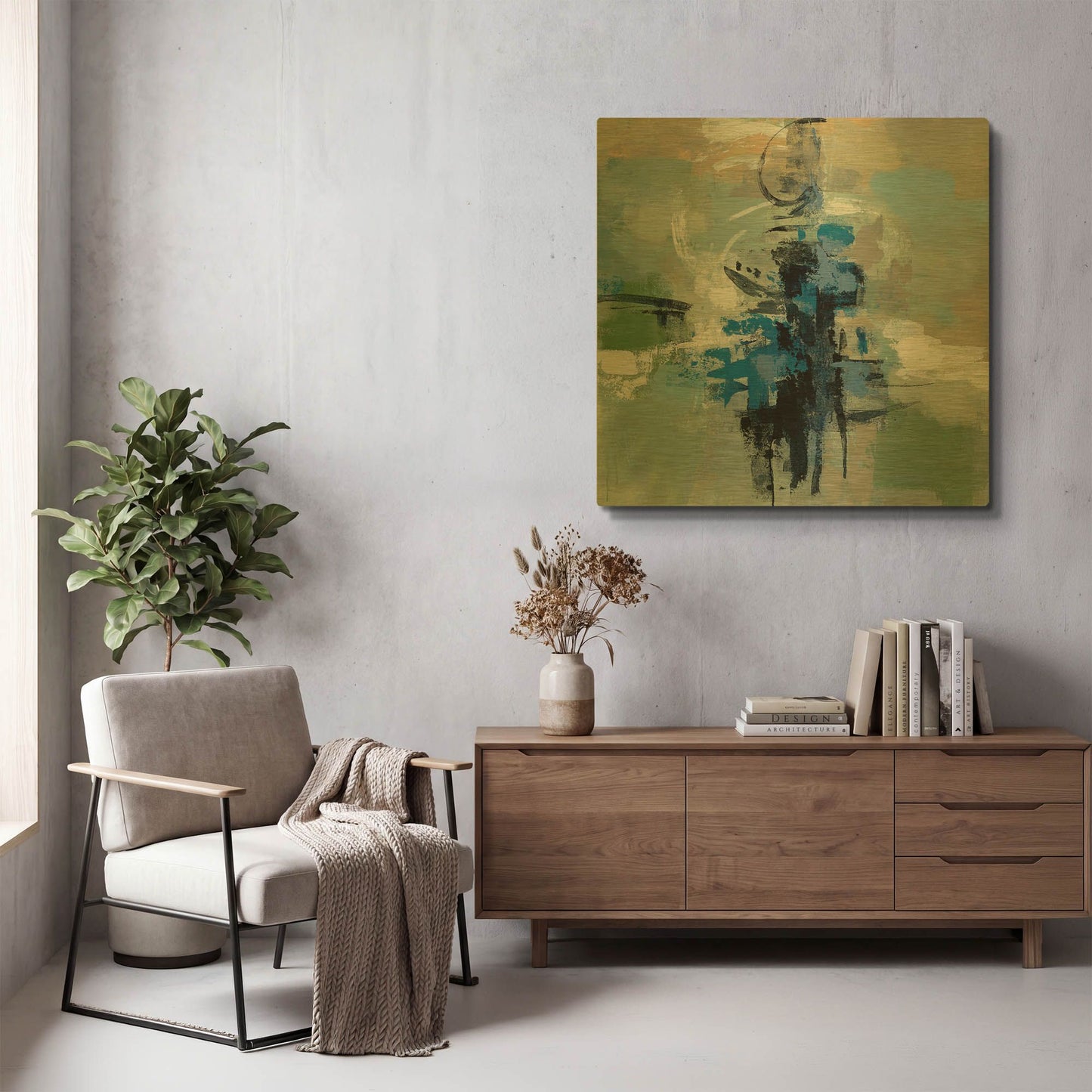 'Vista Point II' By Silvia Vassileva Gold Metal Wall Art