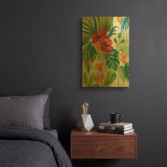 'Tropical Jewels II' By Silvia Vassileva Gold Metal Wall Art